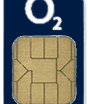 Simkarte O2 in dunkelblau