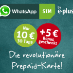 WhatsApp Prepaid-Karte mit 5 Euro Bonus